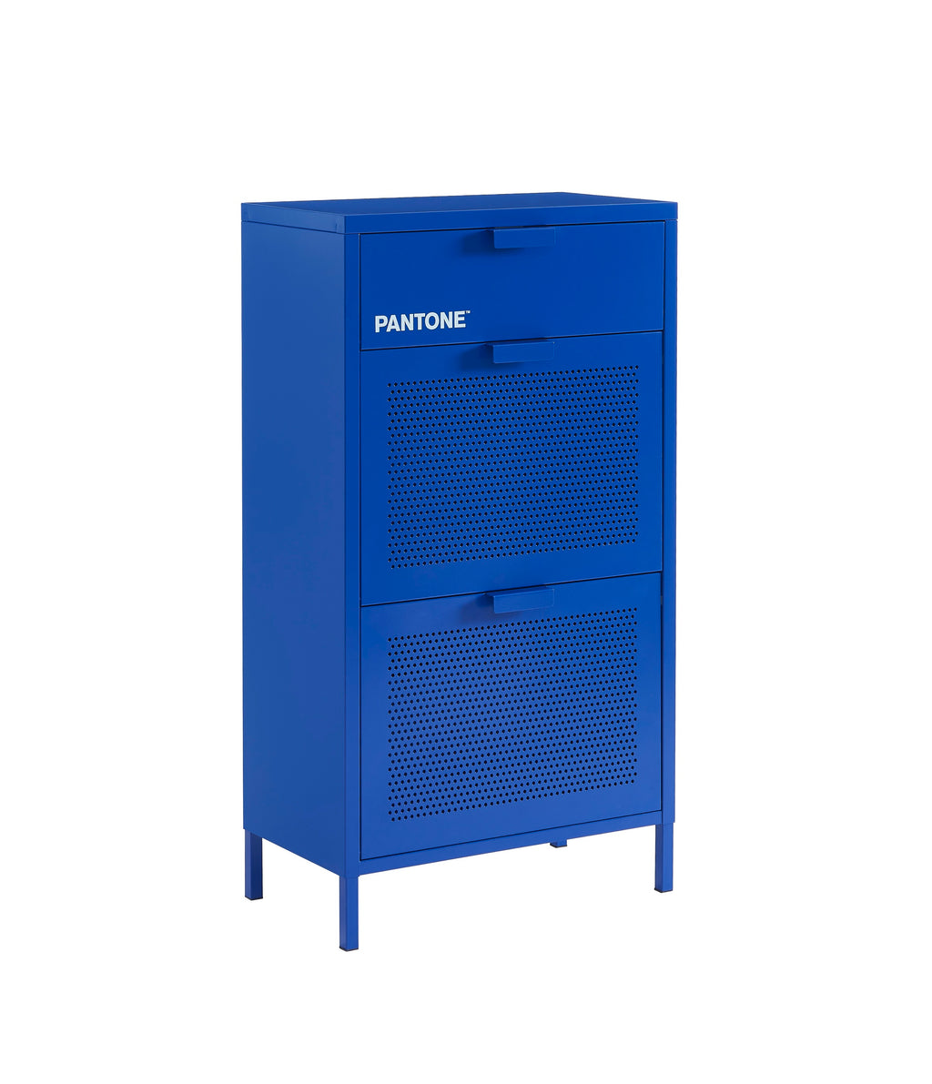 Meuble À Chaussures - Métal - Bleu Électrique