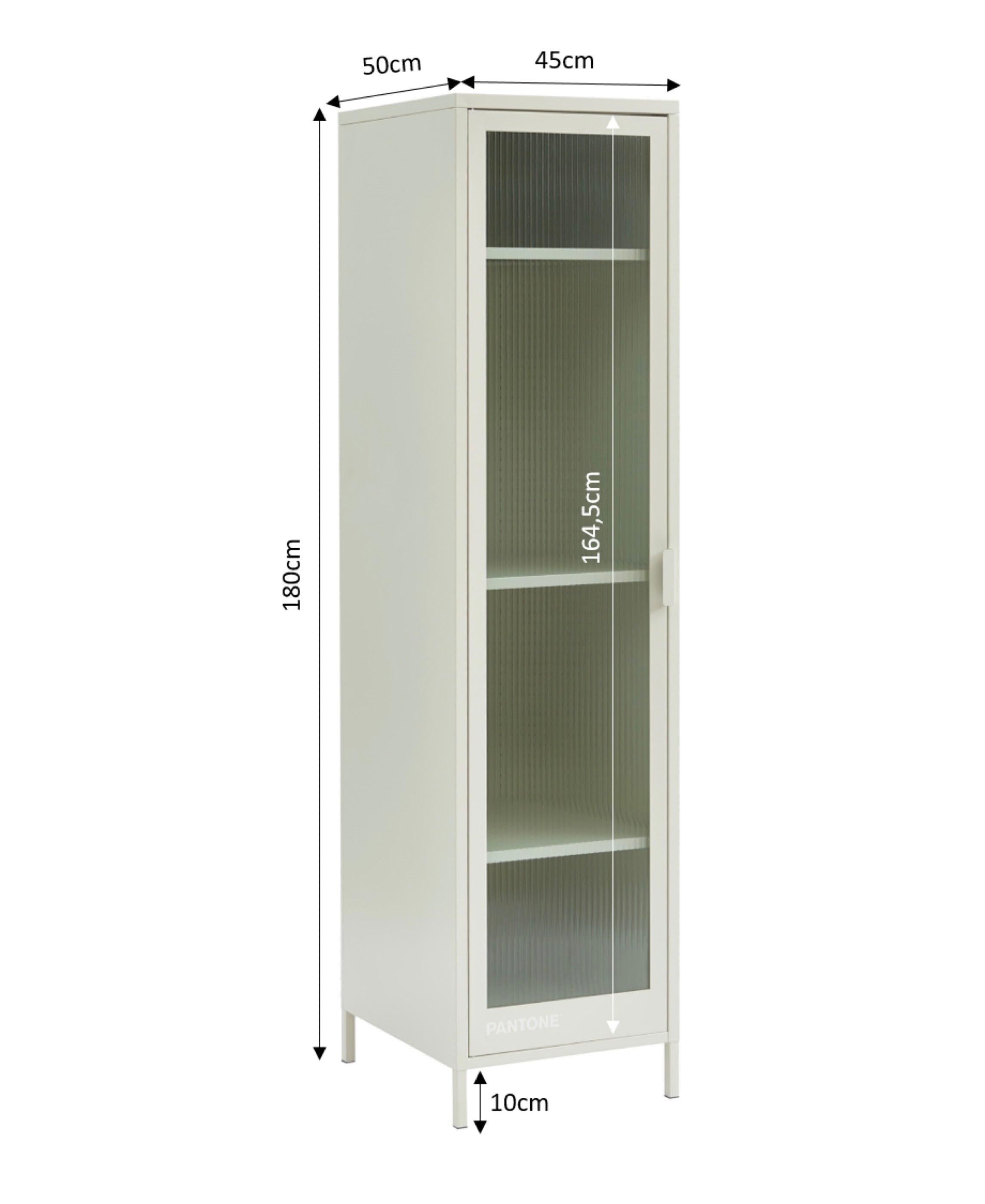 Vestiaire - Beige Sable - Porte En Verre Cannelé