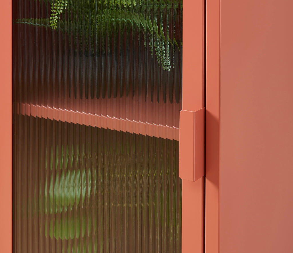 Guardarropa - Terracota - Puerta de cristal estriado