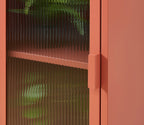 Guardarropa - Terracota - Puerta de cristal estriado