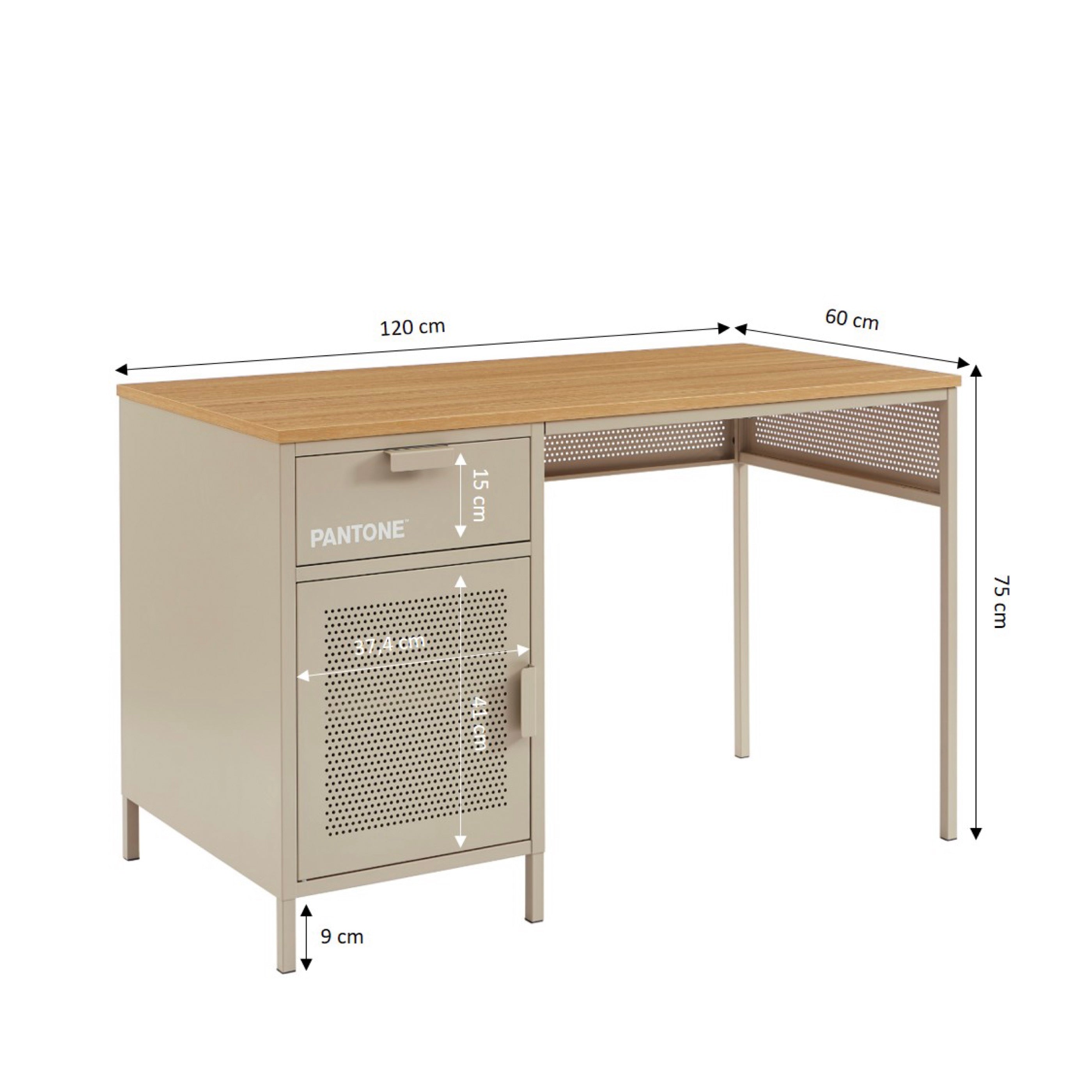 Bureau - Métal - Taupe