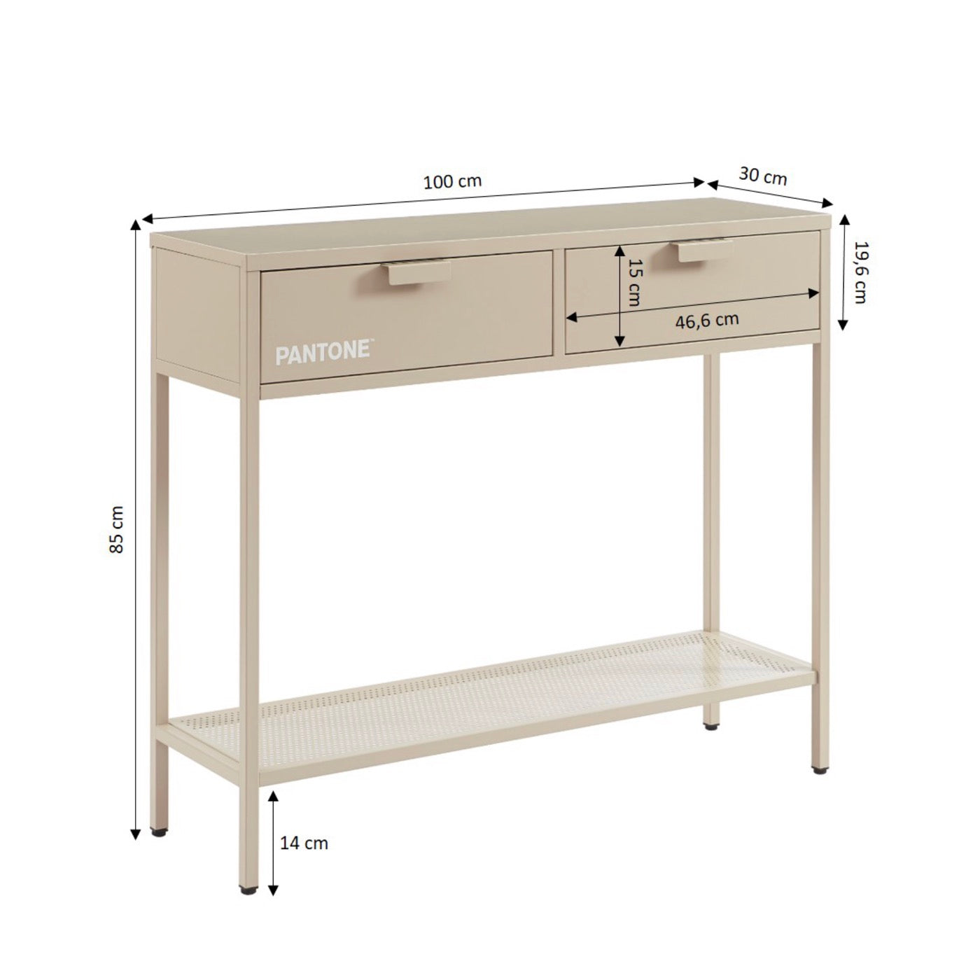 Console - Métal - Taupe
