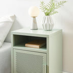 Bedside Table - Metal - Almond Green