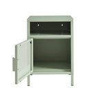 Bedside Table - Metal - Almond Green