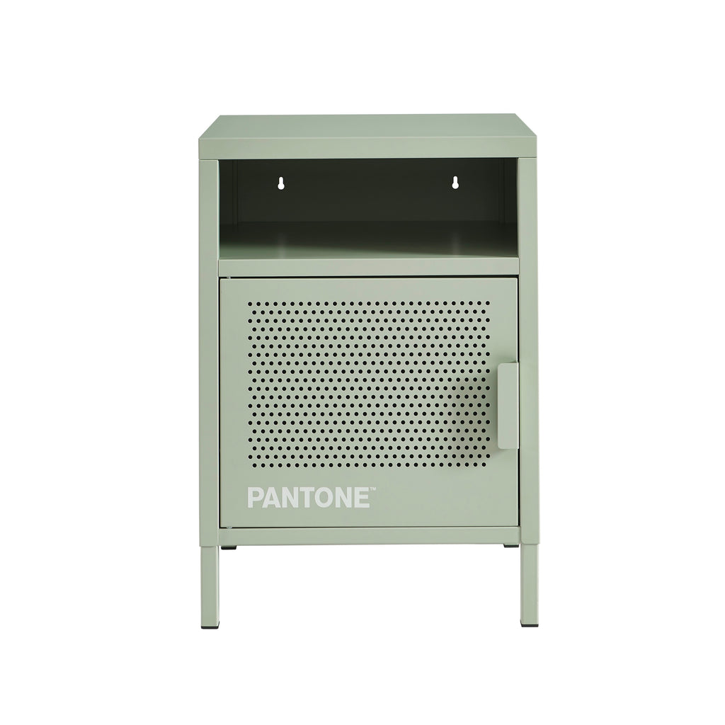 Bedside Table - Metal - Almond Green