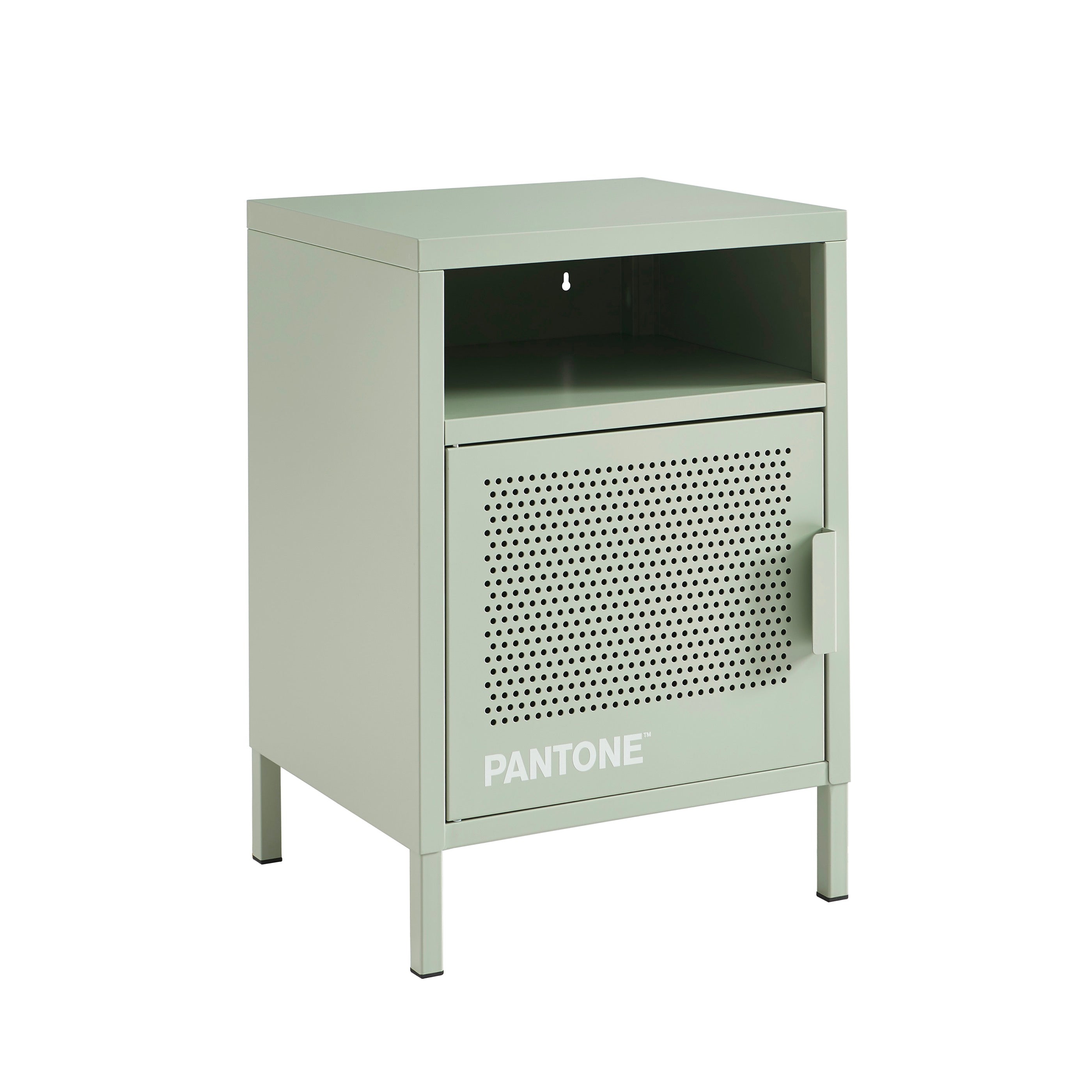 Bedside Table - Metal - Almond Green