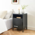 Table De Chevet - Métal - Gris Anthracite