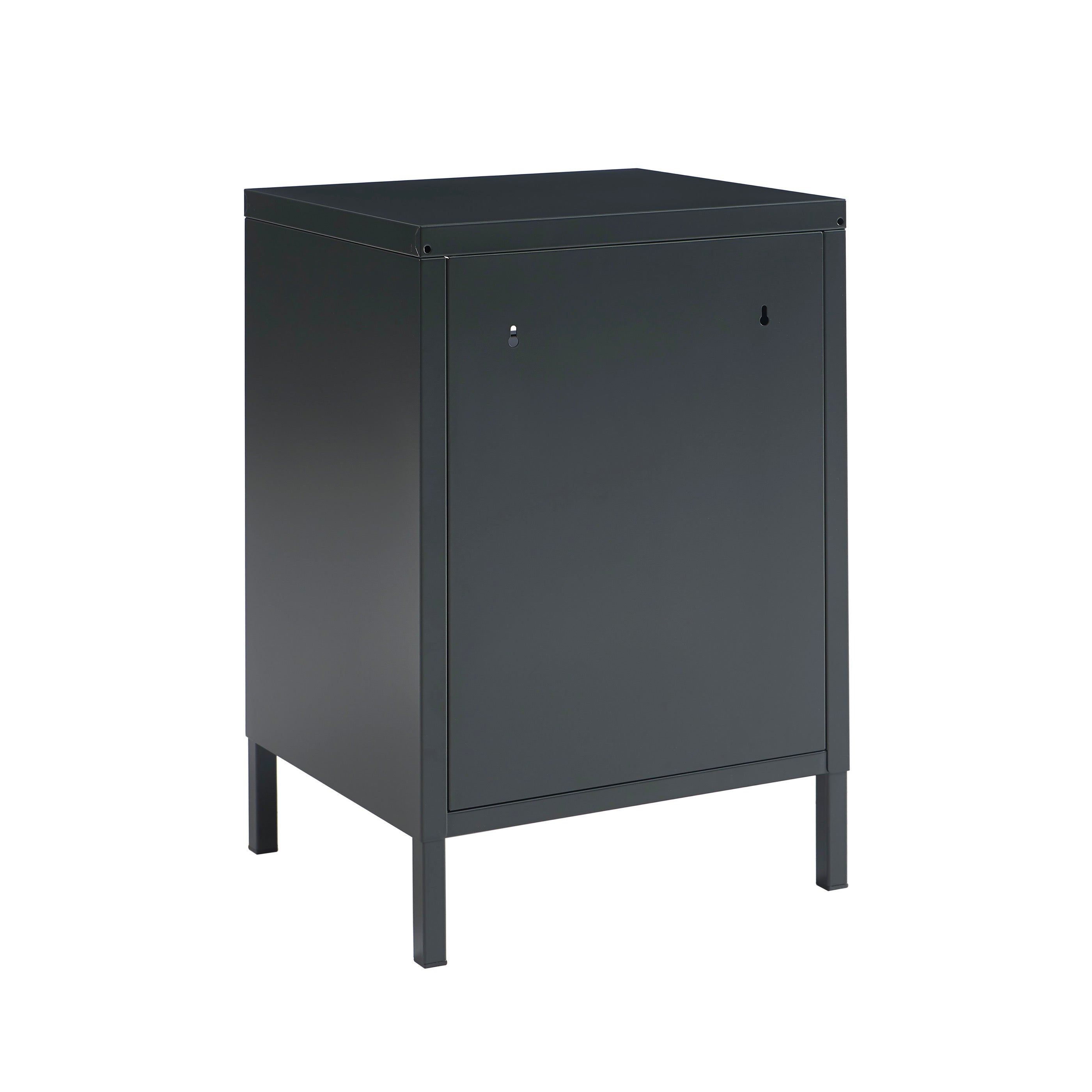 Table De Chevet - Métal - Gris Anthracite