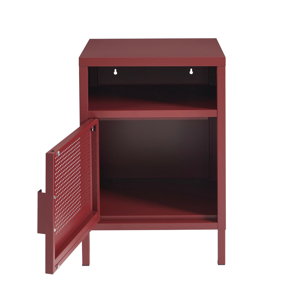 Table De Chevet - Métal - Bordeaux