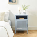 Bedside Table - Metal - Gray Blue
