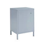 Bedside Table - Metal - Gray Blue