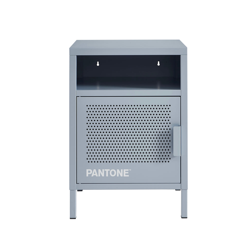 Bedside Table - Metal - Gray Blue