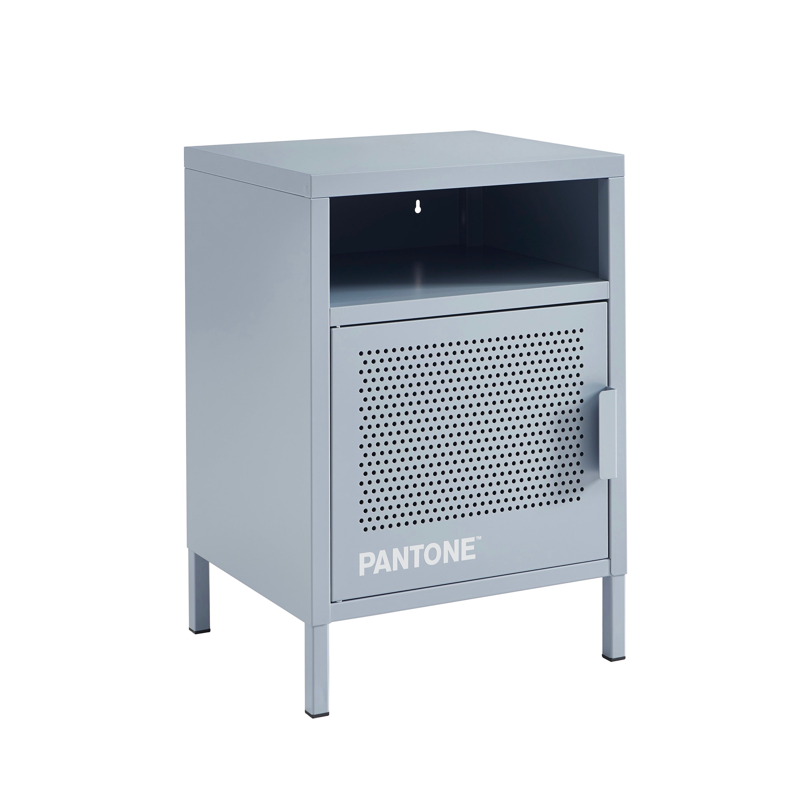 Bedside Table - Metal - Gray Blue
