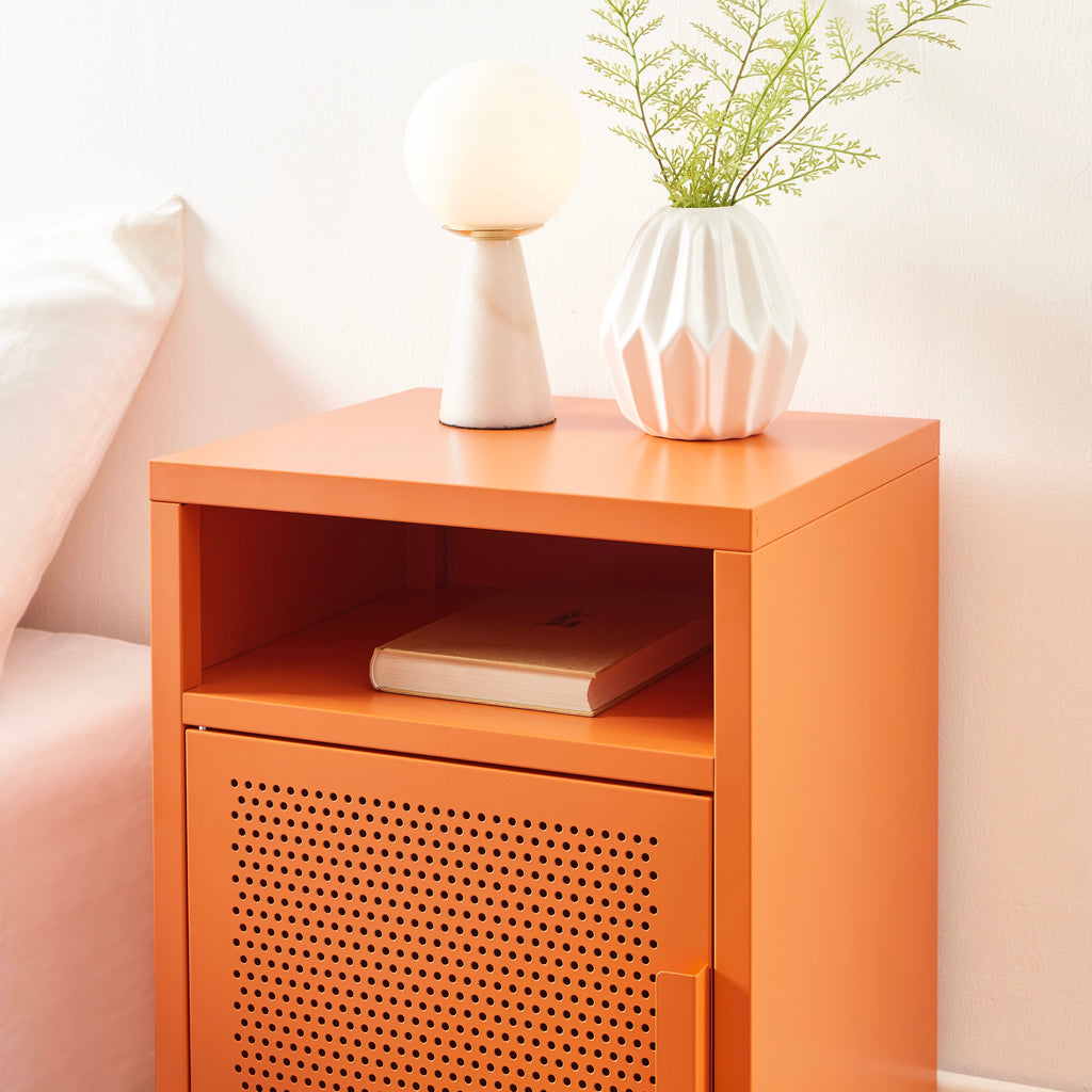 Table De Chevet - Métal - Orange