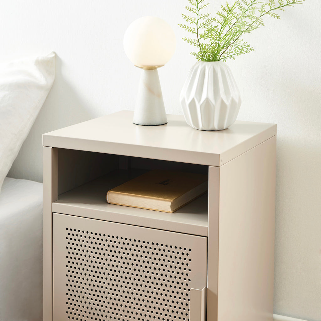 Table De Chevet - Métal - Taupe