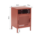 Bedside Table - Metal - Terracotta