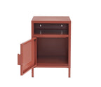 Bedside Table - Metal - Terracotta