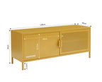 Meuble Tv - Métal - Jaune Moutarde