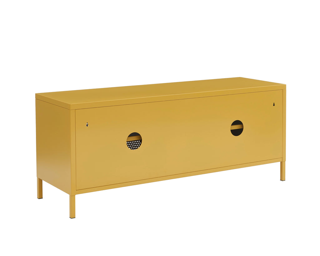 Meuble Tv - Métal - Jaune Moutarde