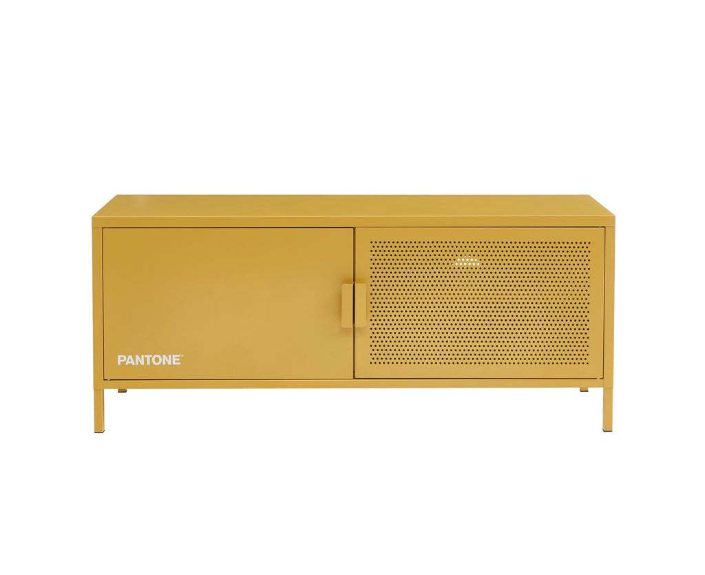 Meuble Tv - Métal - Jaune Moutarde
