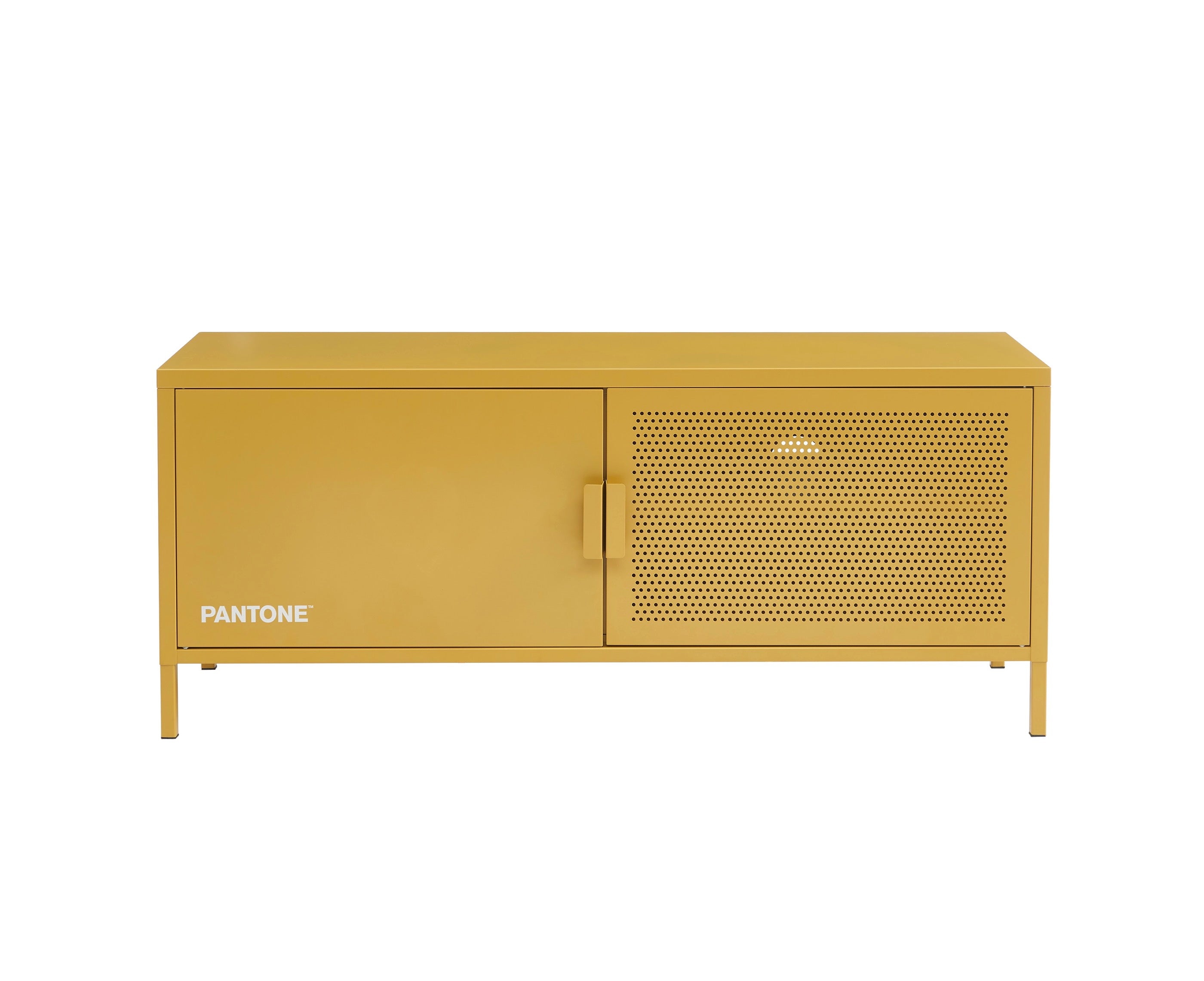 Meuble Tv - Métal - Jaune Moutarde