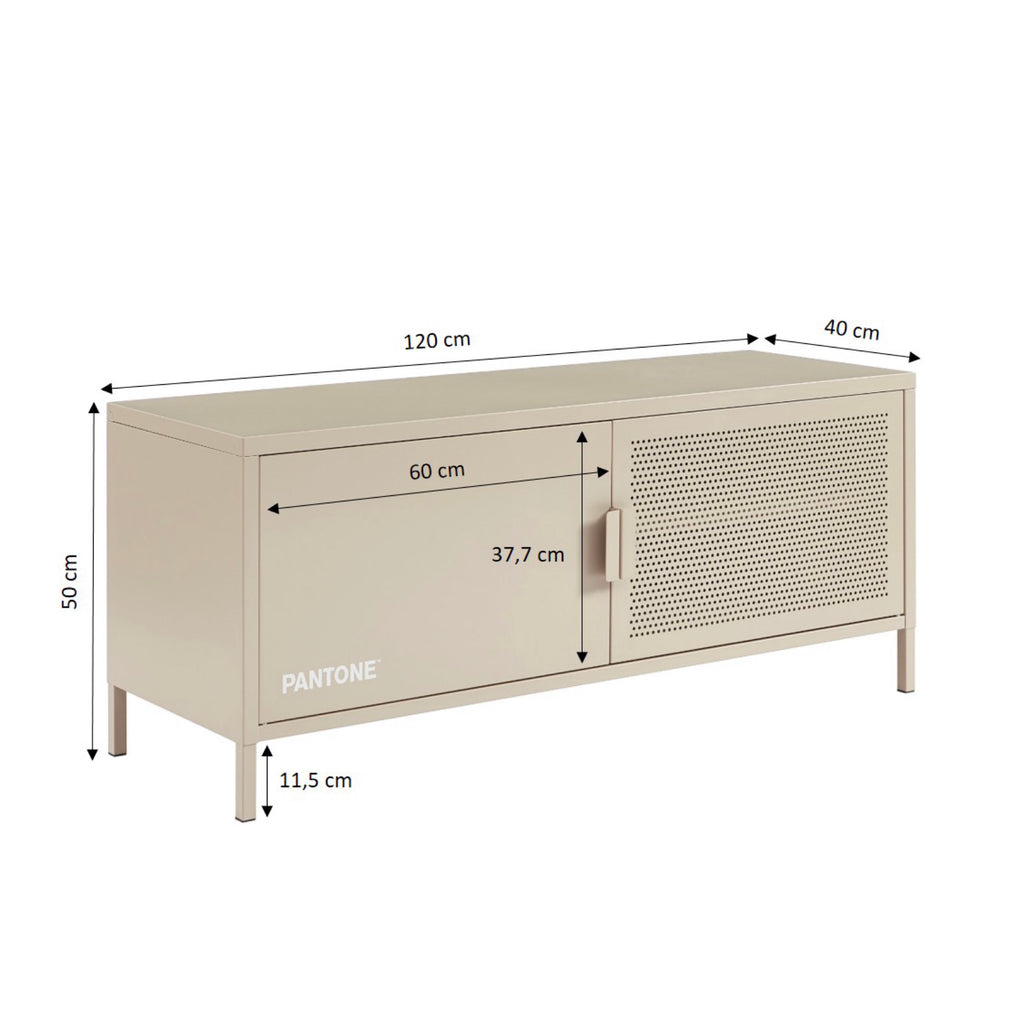 Mueble TV - Metal - Gris topo