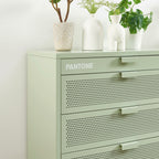Commode - Métal - Vert Amande - 4 Tiroirs