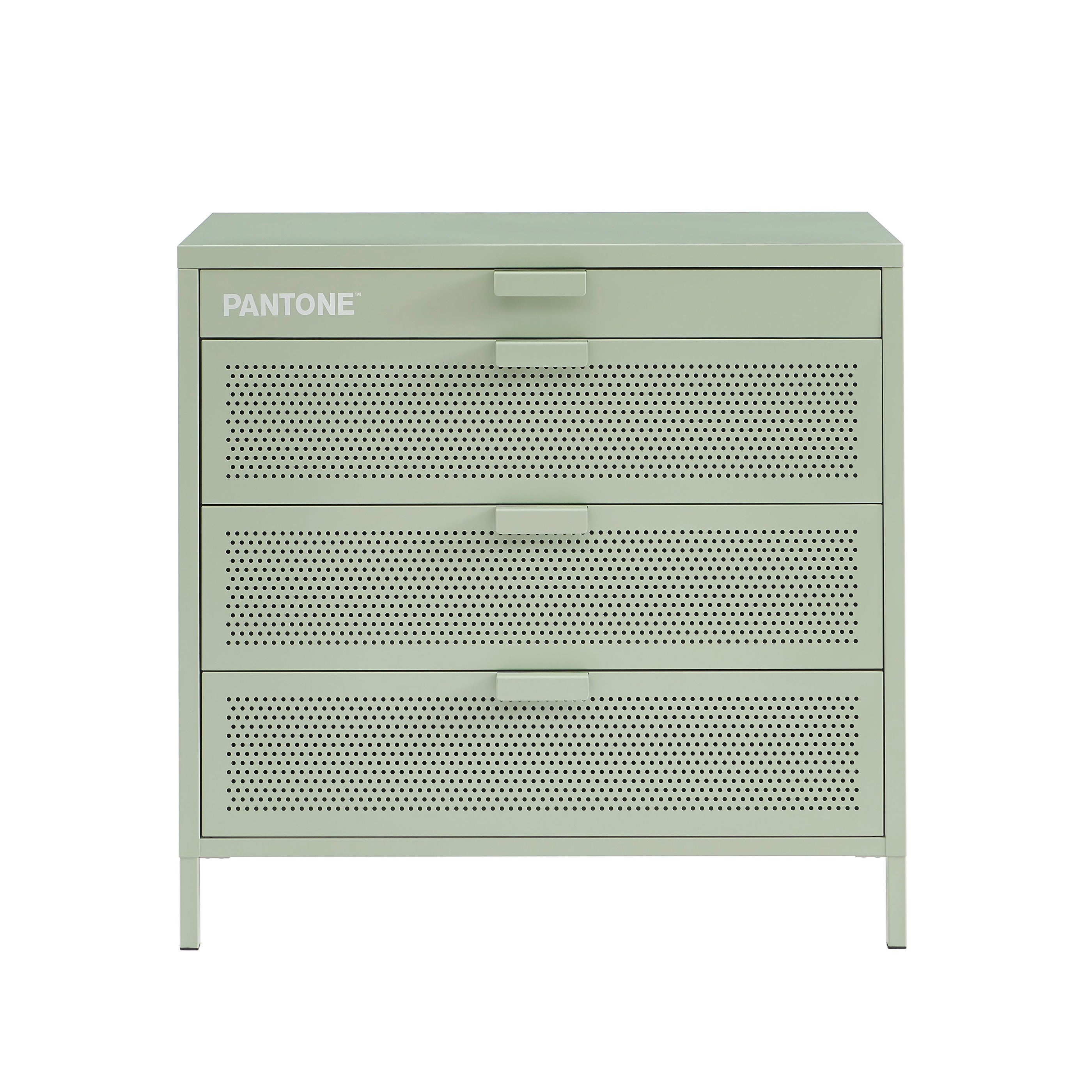Commode - Métal - Vert Amande - 4 Tiroirs
