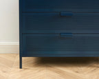 Commode - Métal - Bleu Nuit - 4 Tiroirs