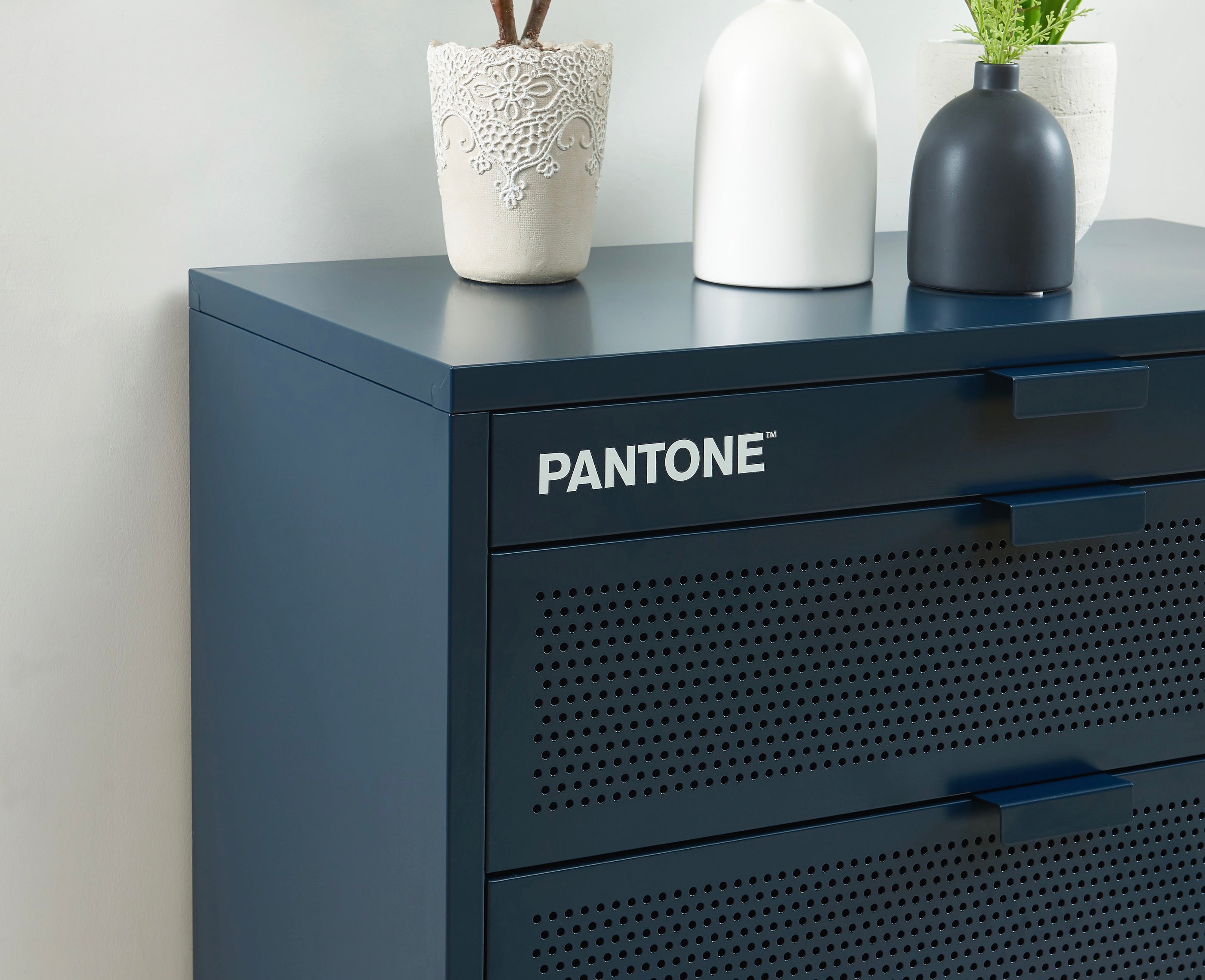 Commode - Métal - Bleu Nuit - 4 Tiroirs