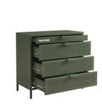 Chest of Drawers - Metal - Olive Green - 4 Drawers