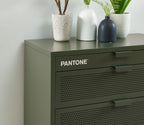 Chest of Drawers - Metal - Olive Green - 4 Drawers