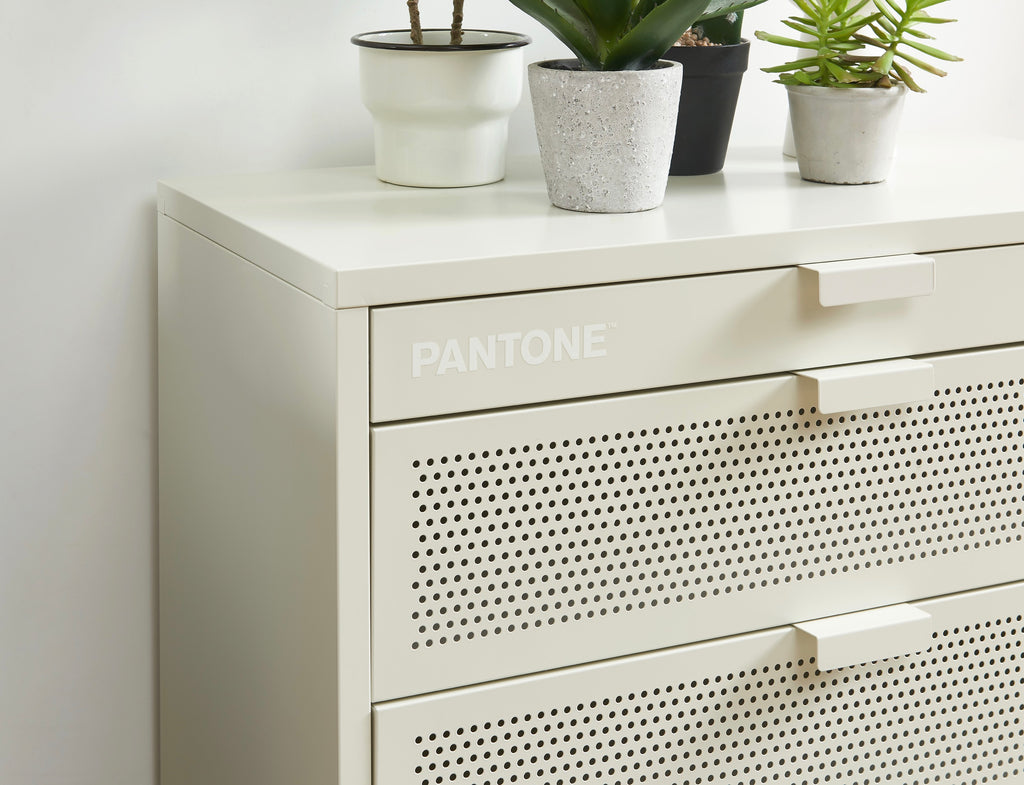 Chest of drawers - Metal - Sand Beige - 4 Drawers