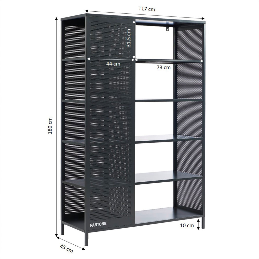 Librería - Metal - Gris Antracita