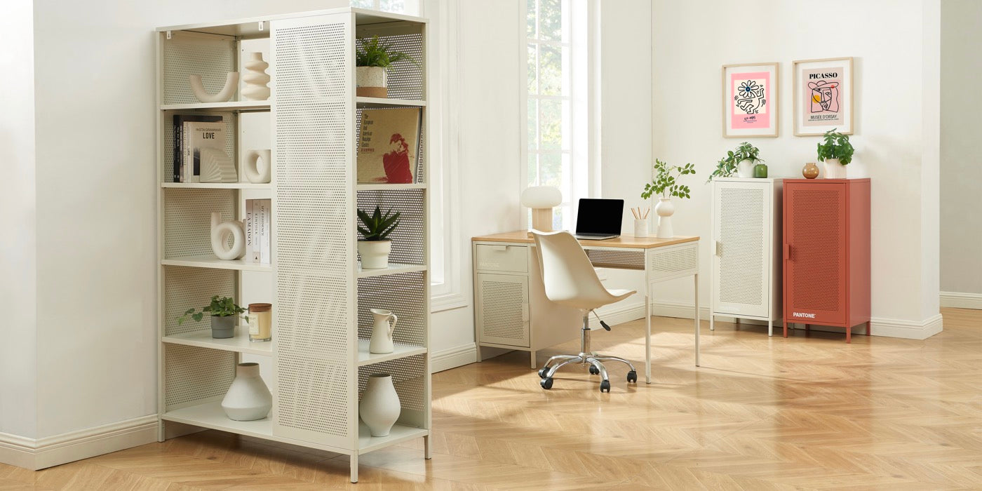 Bookcase - Metal - Sand Beige