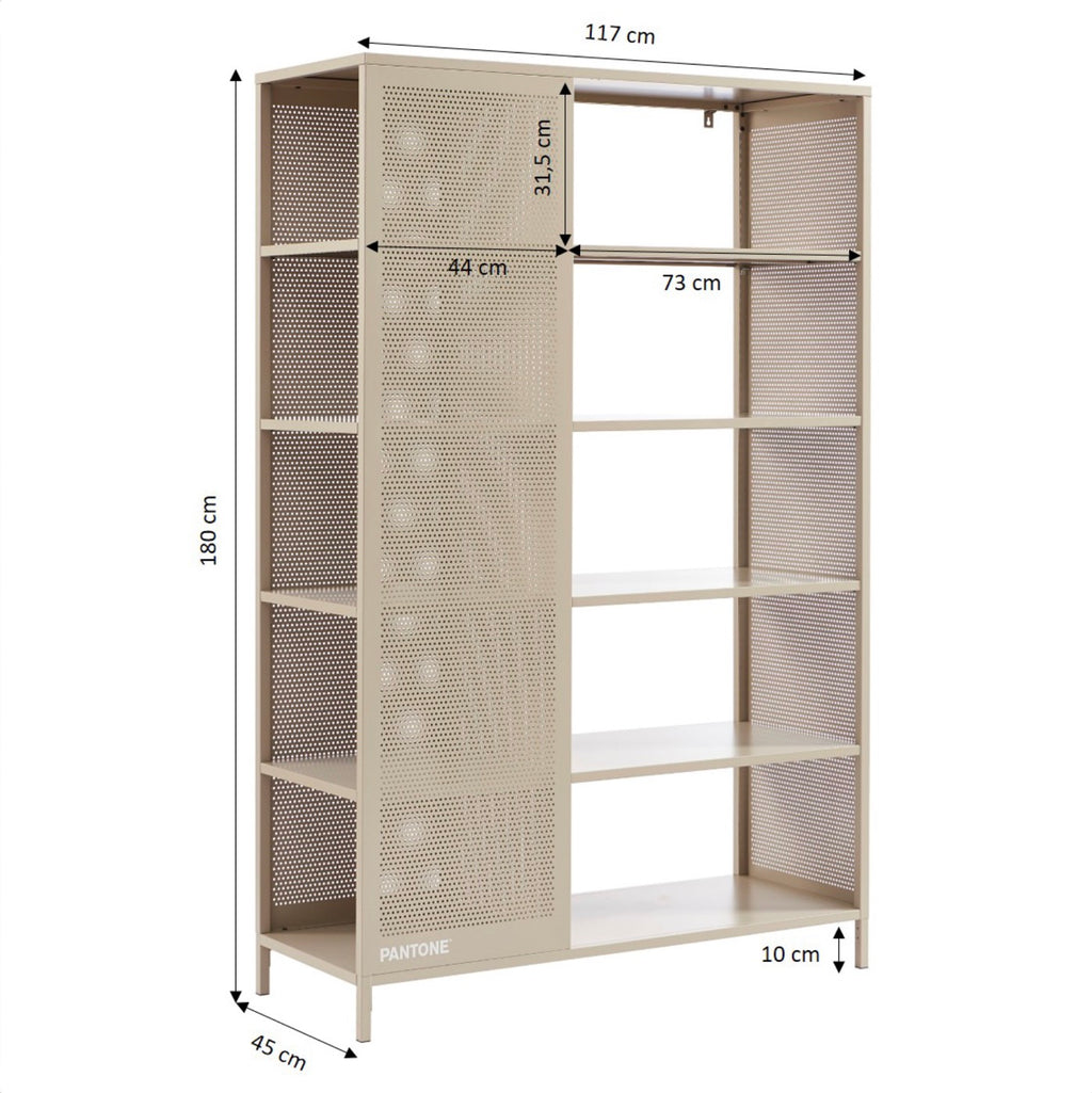 Bookcase - Metal - Taupe