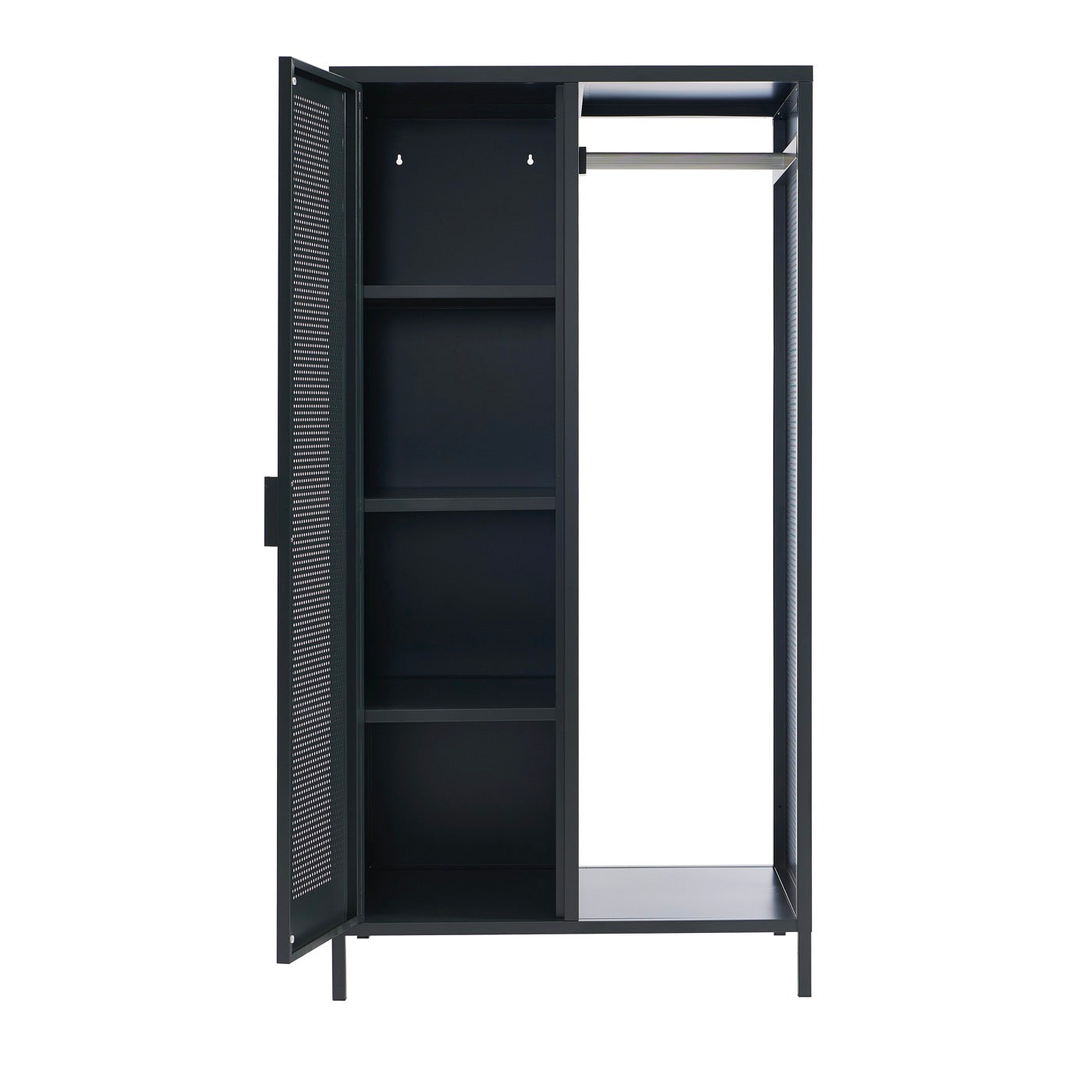 Vestiaire - Métal - Gris Anthracite Avec Penderie