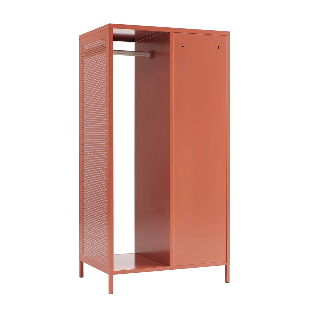 Vestiaire - Métal - Terracotta Avec Penderie