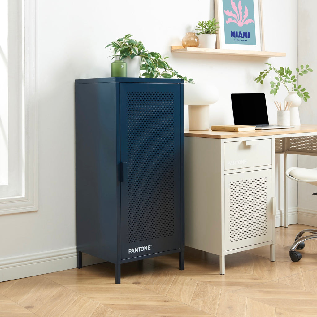 Caisson De Bureau - Métal - Bleu Nuit