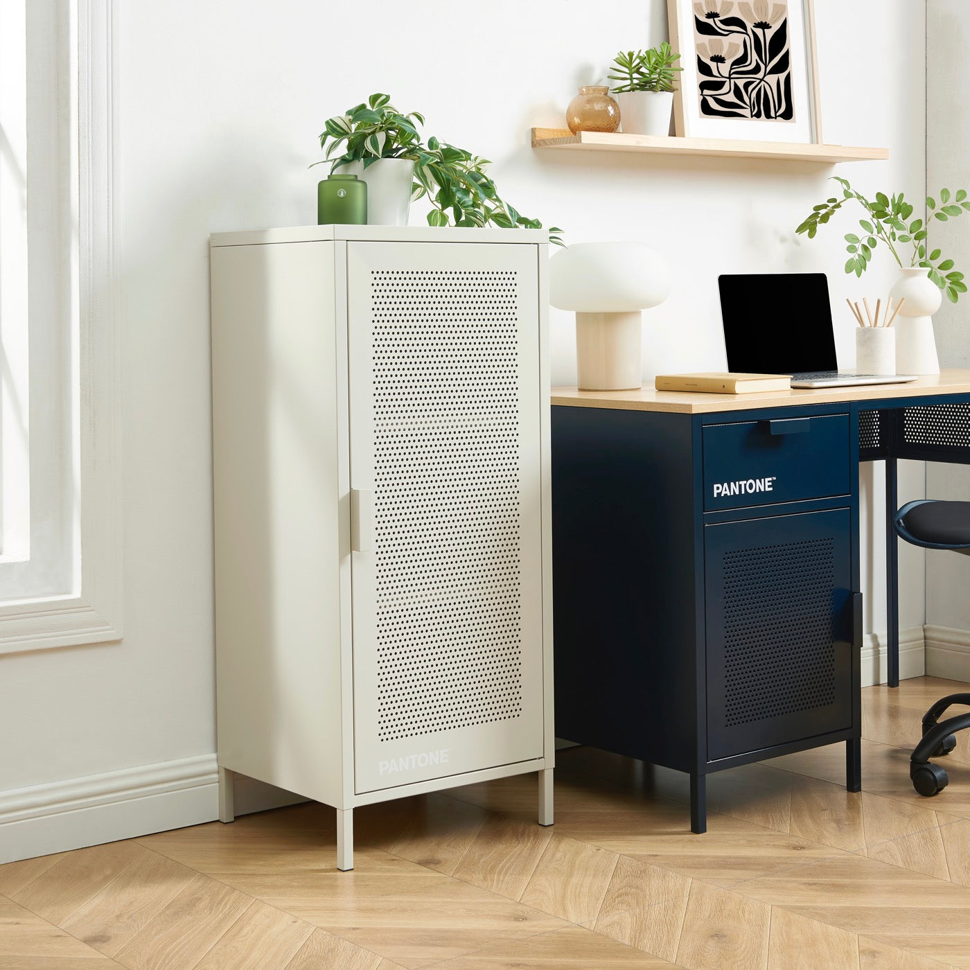 Office Pedestal - Metal - Sand Beige