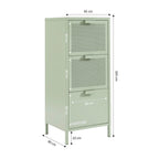 Caisson De Bureau - Métal - Vert Amande - 3 Tiroirs