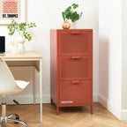 Caisson De Bureau - Métal - Terracotta - 3 Tiroirs