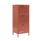 Caisson De Bureau - Métal - Terracotta - 3 Tiroirs