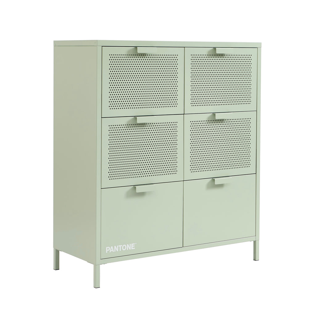 Commode - Métal - Vert Amande - 6 Tiroirs