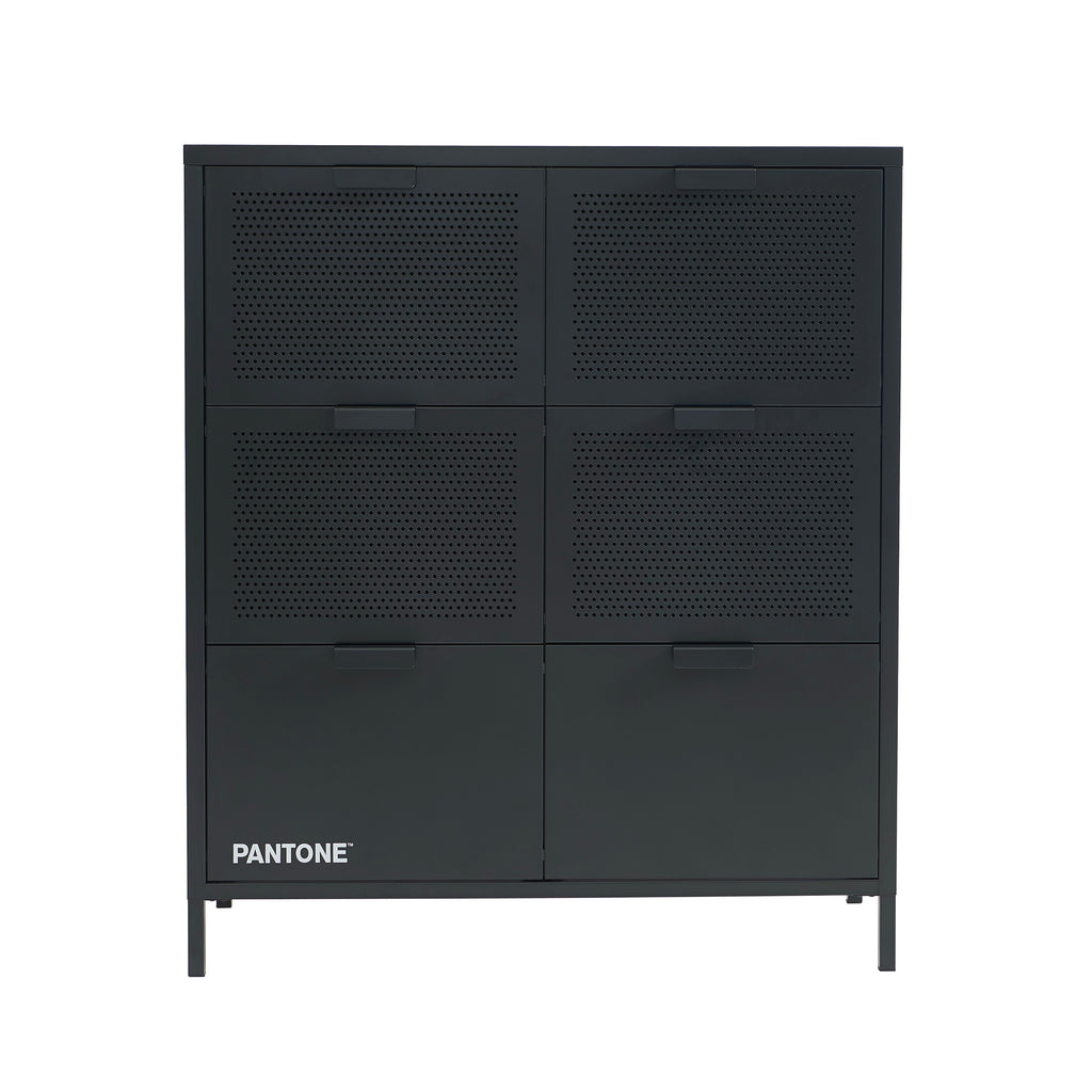 Chest of drawers - Metal - Anthracite Gray - 6 Drawers