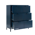 Chest of drawers - Metal - Midnight Blue - 6 Drawers