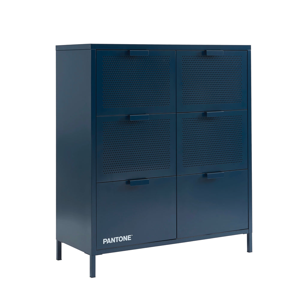 Chest of drawers - Metal - Midnight Blue - 6 Drawers