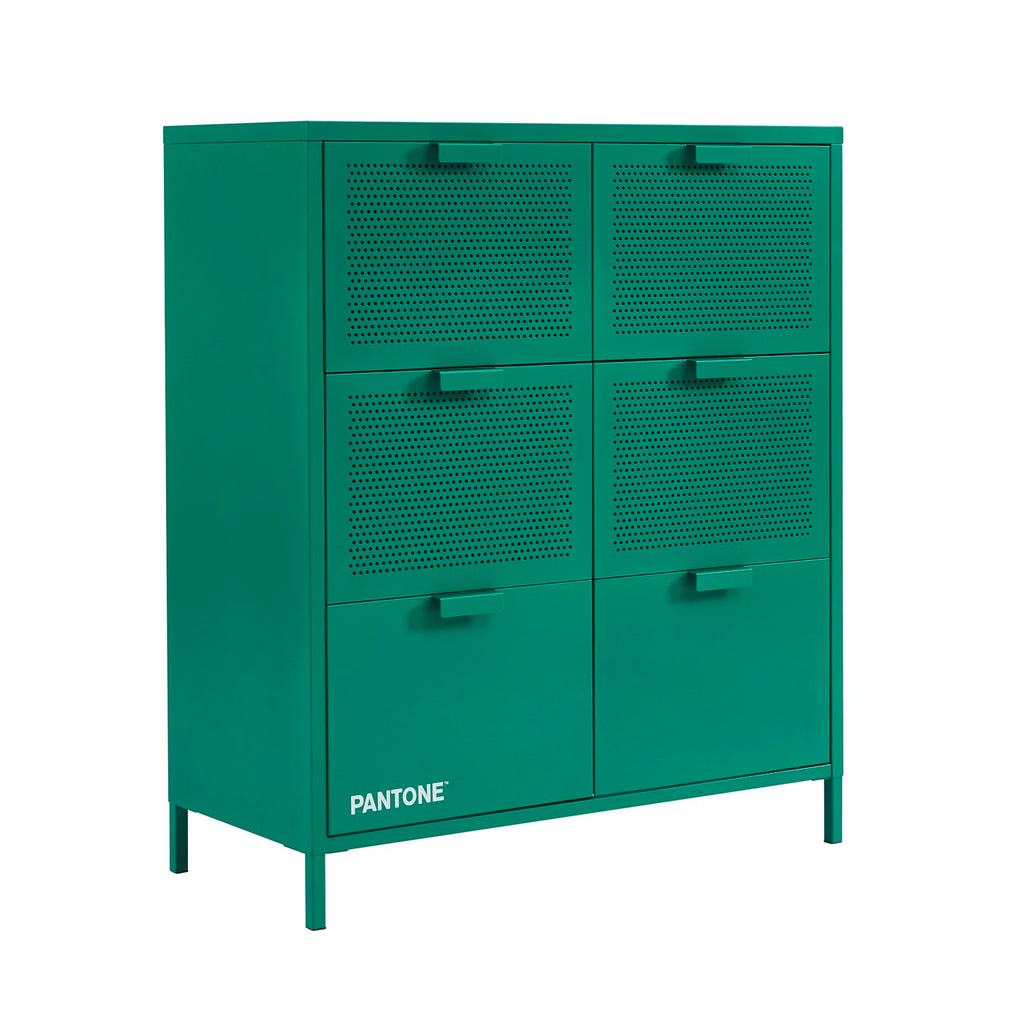 Commode - Métal - Vert Émeraude - 6 Tiroirs