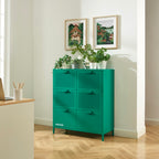 Commode - Métal - Vert Émeraude - 6 Tiroirs