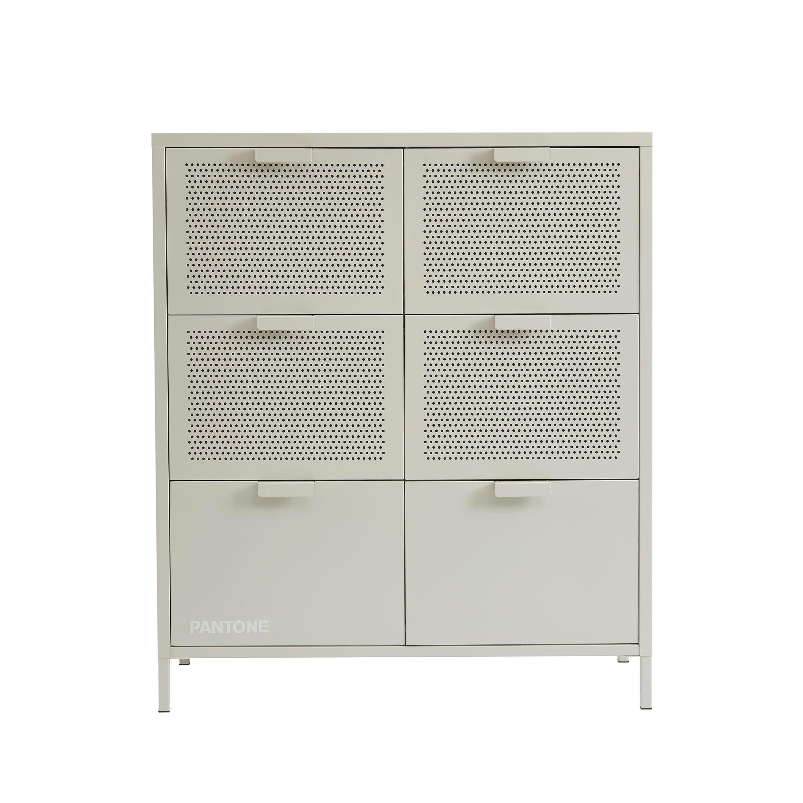 Commode - Métal - Beige Sable - 6 Tiroirs